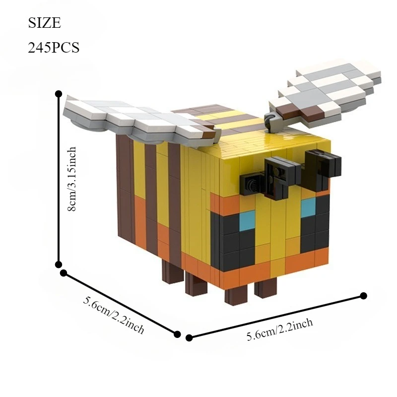 

Набор из 245 деталей: фигурка пчелы Cubee, милый геометрический 3D-пазл в виде насекомого, минималистичный декор для стола, подарок для подростков и взрослых