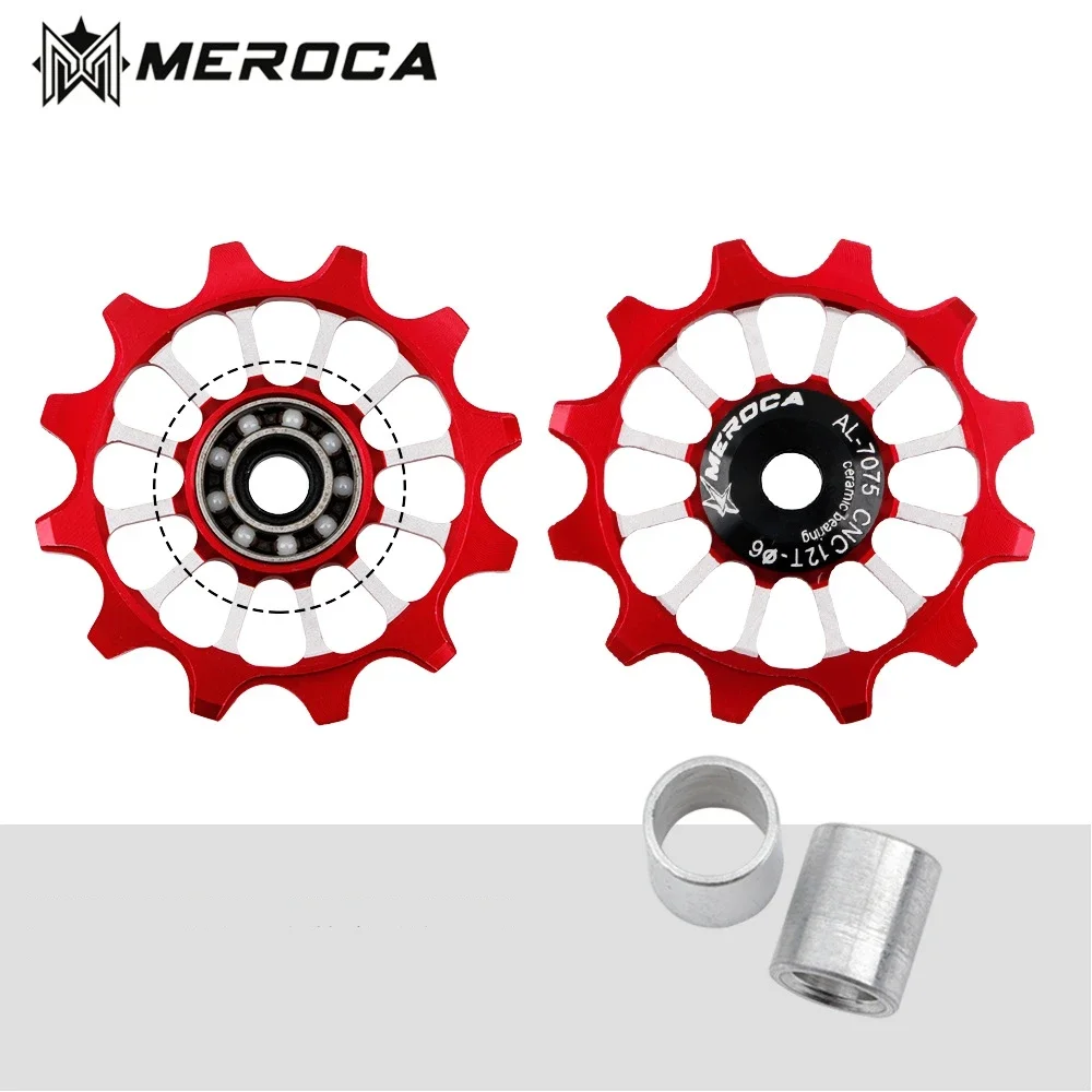 

MEROCA Folding Bike 12T Ceramics Bearing Jockey Wheel Rear Derailleur 11 Speed Iamok Positive Negative Gear Guide