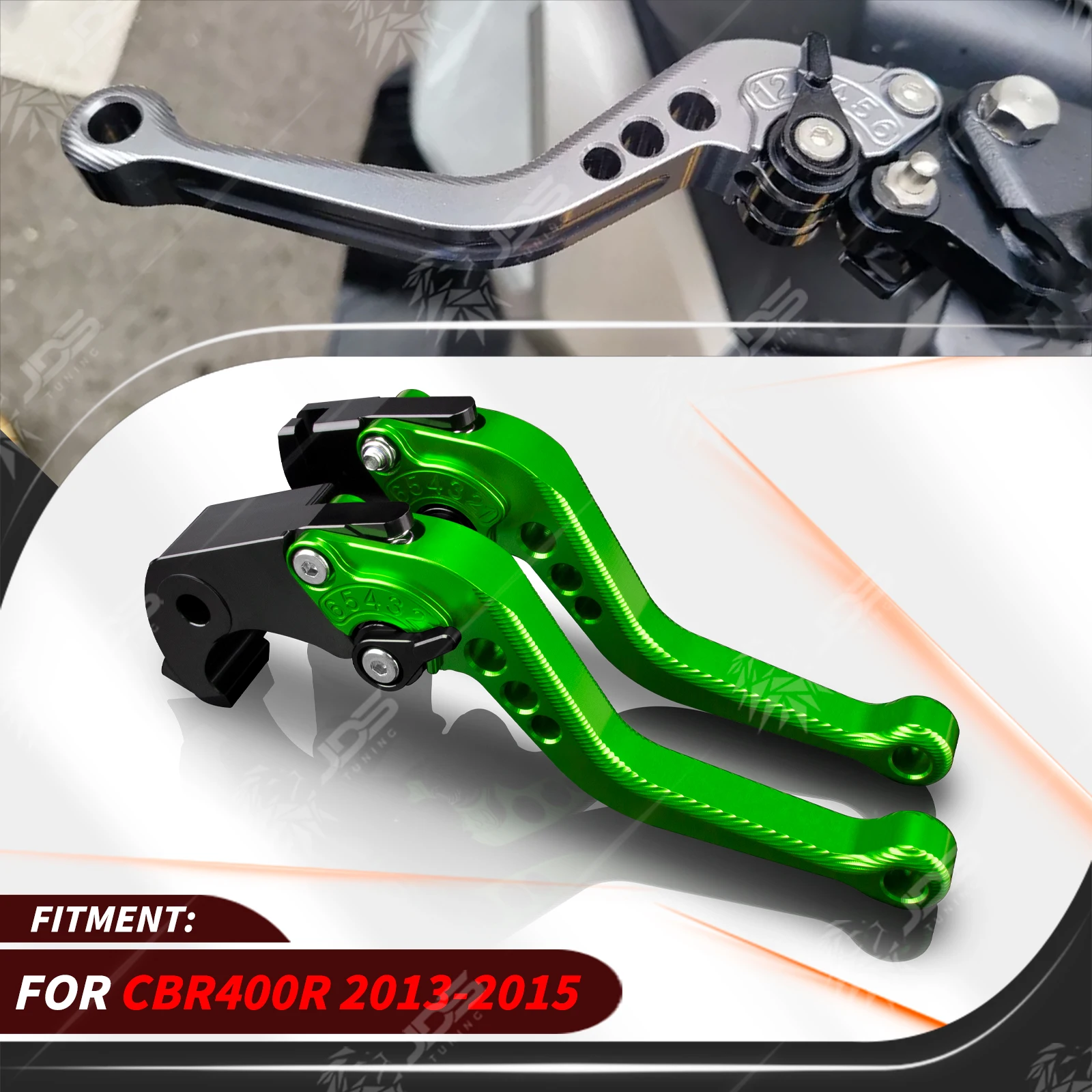 For Honda CBR400R 2013-2015 Sport Short Brake Lever Set Adjustable Handle Levers Three-Fingers Accessories Parts