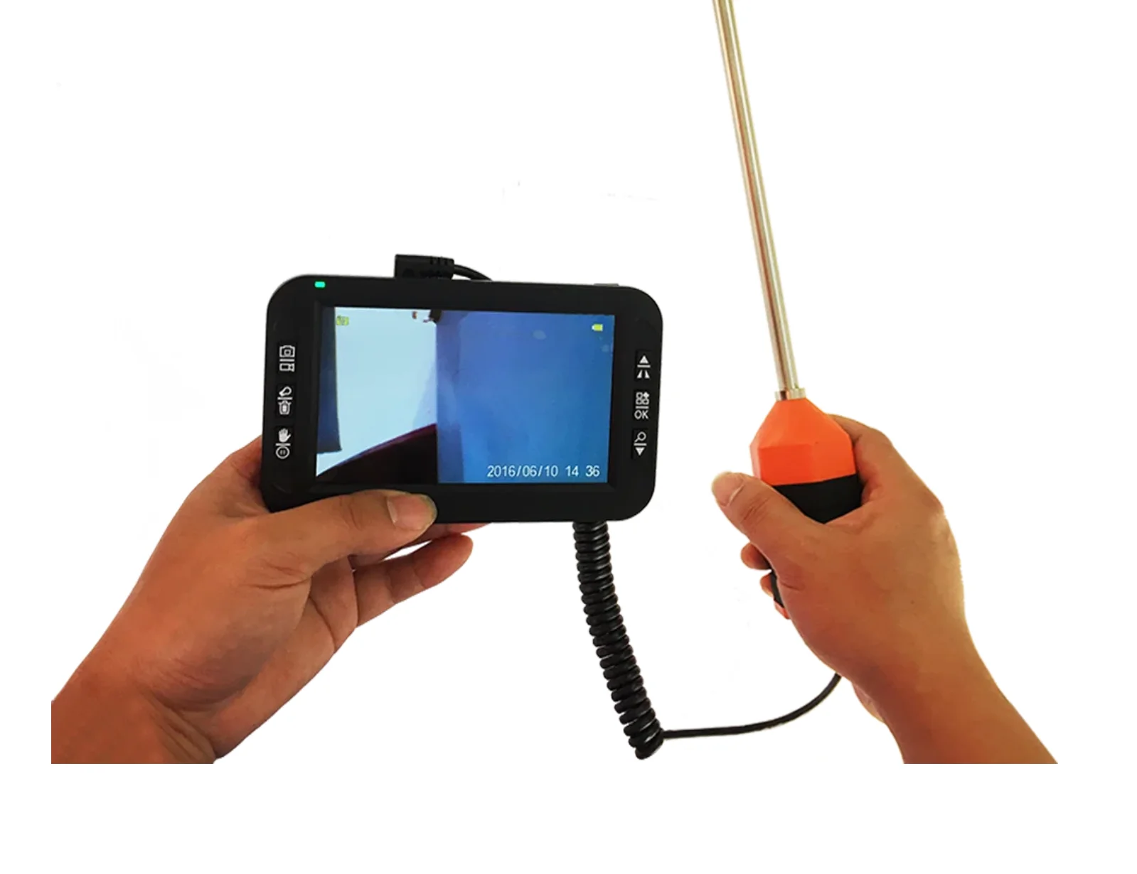 720P side view rigid inspection camera with high clarity for cavity walls and insulation layers, equipped with 5 monitors