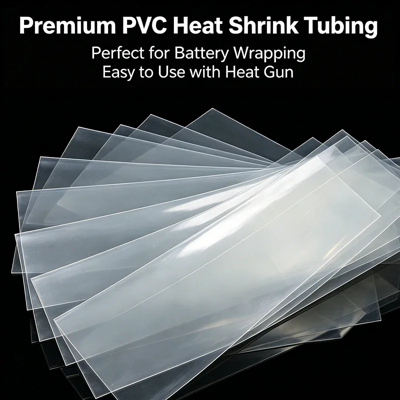 PVC Heat Shrink Tube Width 160~260mm Dust Proof Insulated 18650 Lipo Battery Pack Wrapping Film Cable Protect Sleeve