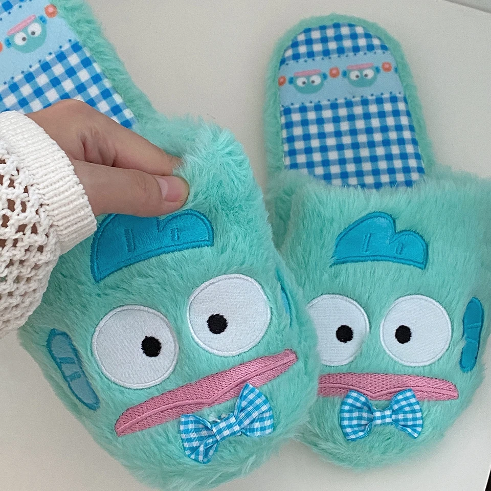 Cartoon Hangyodon Slippers Lovely Japanese Style Indoor Shoes Sanrio Anime Girl Shoes Floor Slippers Warm Spring Autumn Flat