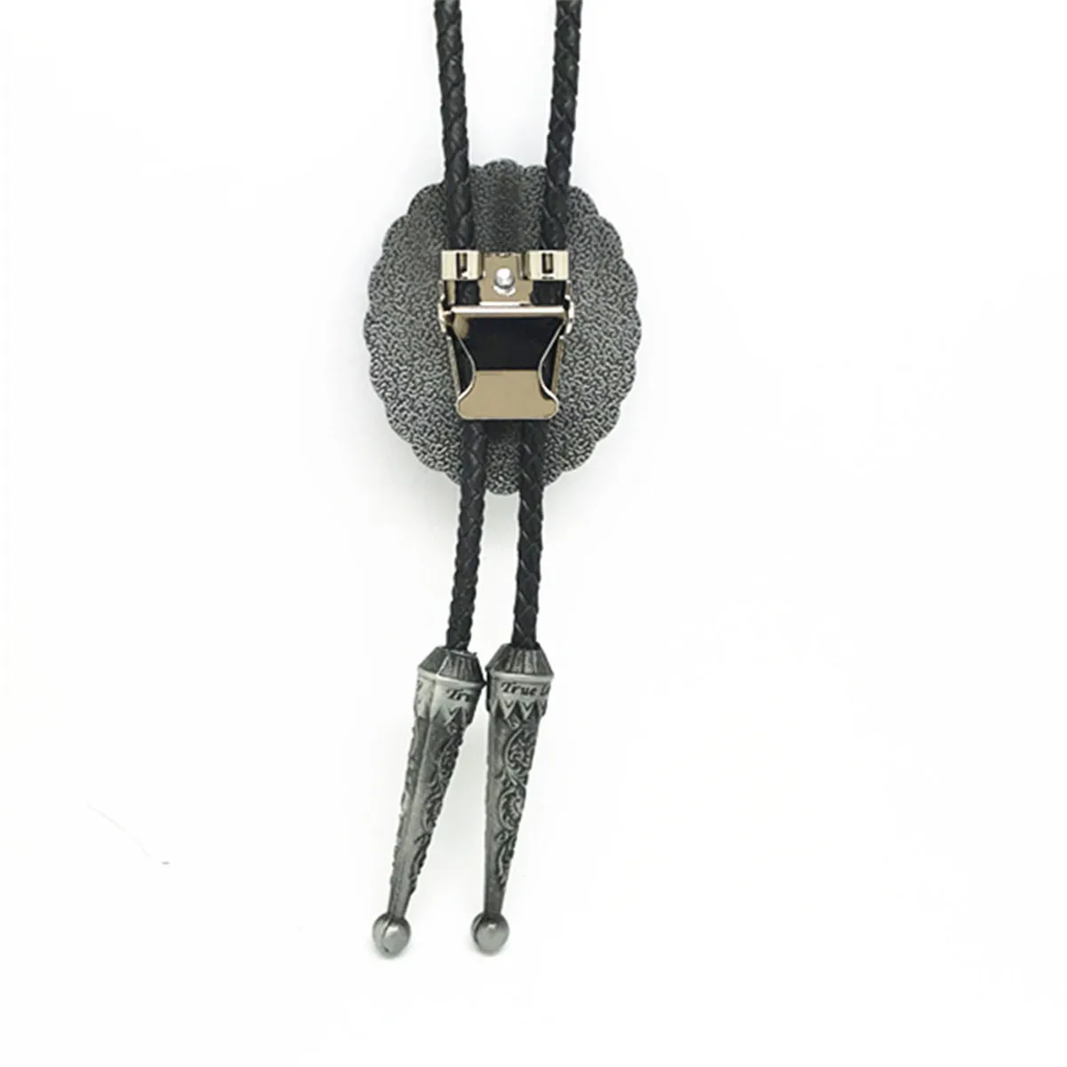 Vintage Antique Silver Sunflower Bolo Tie Western Cowboy Braided Leather Bolo Tie Country Party Costume Accessory for Men Women
