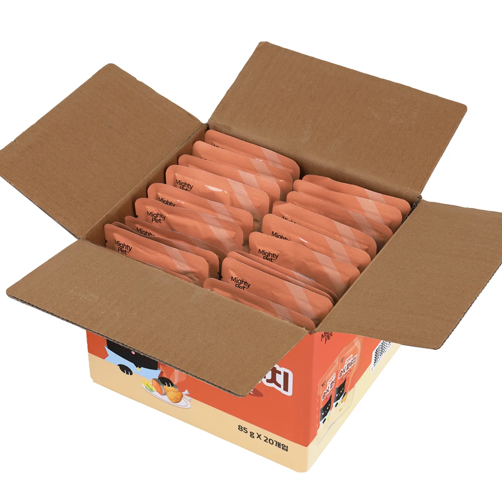 [20개입 대용량] 마이티펫 고양이 영양가득 습식 간식 파우치 참치&닭고기 85g - 3