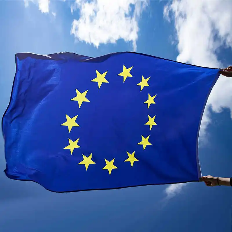 

European Union Flag EU 90x150cm Polyester 12 Yellow Stars Printed Europe Flags Banners For Decoration Celebration Parades Sports