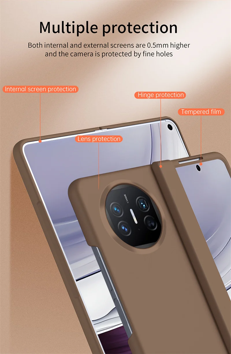 

For Hard PC phone case With Hinge Protection For Huawei Mate X3 X2 X5, shock resistant, With Screen Protector And Pen Slot