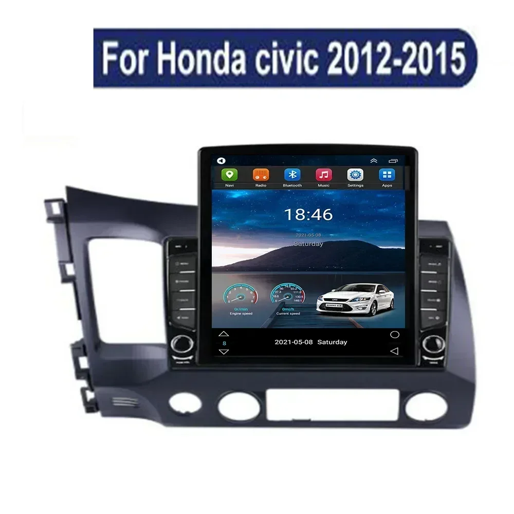 9,7 "Android 13 для HONDA CIVIC 2008-2011 Тип Tesla Автомобильный радиоприемник Мультимедийный видеоплеер Навигация GPS RDS 2 din Камера