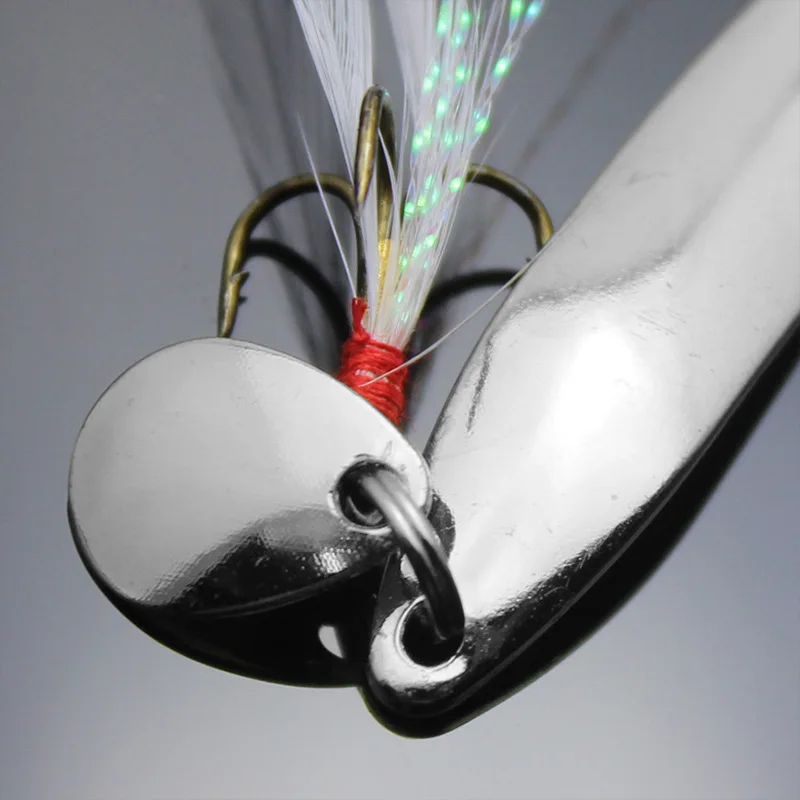 Fishing Spoon Lure Spinner Bait Long Cast Iron Metal Wire Baits 5g 7g 10g 13g 18g 21g Artificial Lures  Lot 4 Pieces SALE view 6