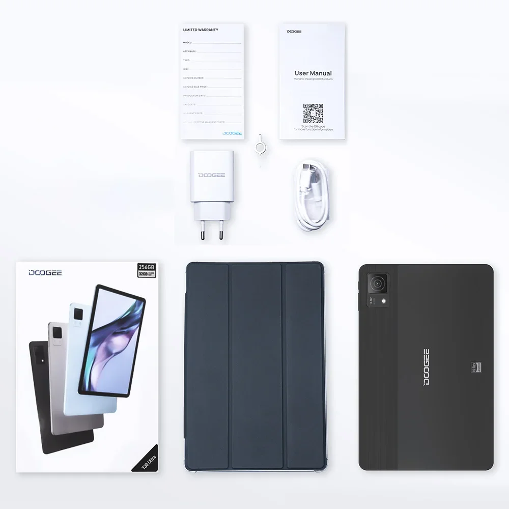 DOOGEE T30 Ultra Tablet 11 "2.5K wyświetlacz 12GB + 256GB 7.6mm Helio G99 Octa Core czworogłośniki Android 13 8580mAh 18W ładowarka