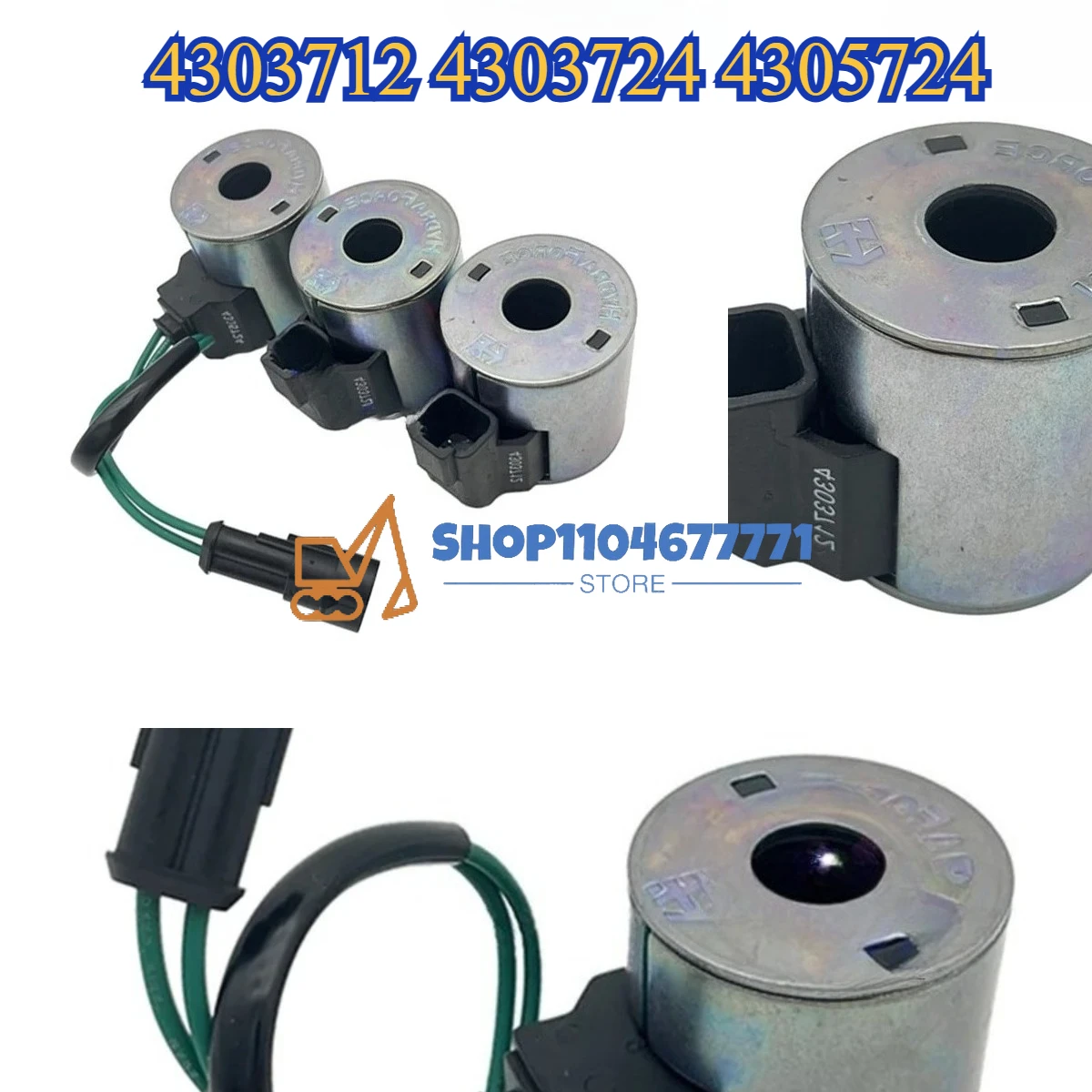 

XG806 XG808 XG815 X822 XG836F High Quality Solenoid Valve Coil for Excavator XGMA 4303712 4303724 4305724