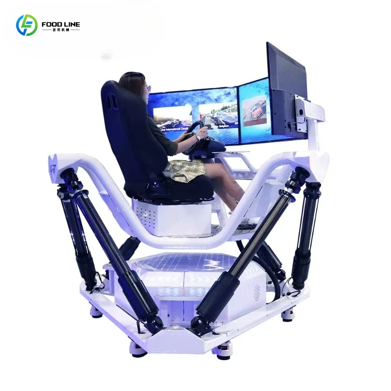 FL 2026 New 9D VR Indoor Amusement Park F1 Simulator 3 Three-screen 6 Dof Six-axle Vr Simulator 3 Screen Racing Simulator