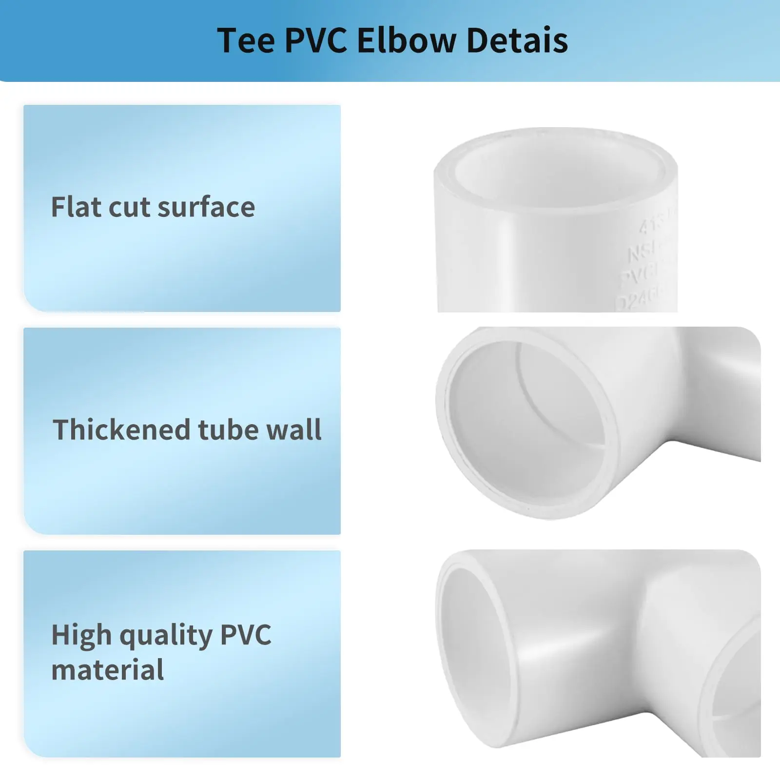 Acessórios para tubos de PVC LESSO, 2 pacotes de cotovelo de PVC de 2 polegadas, conector de grau de móveis resistente para molduras de móveis DIY, resistente a UV, SC