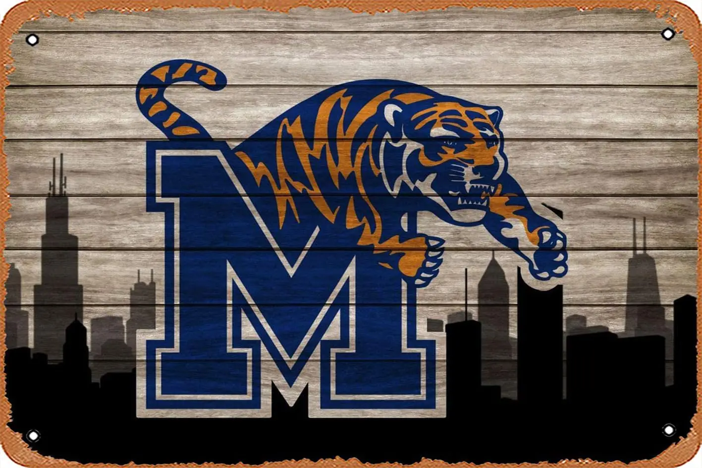 Mirace Metal Sign - Tigers - 8 x 12 Vintage Look Tin Plate sign