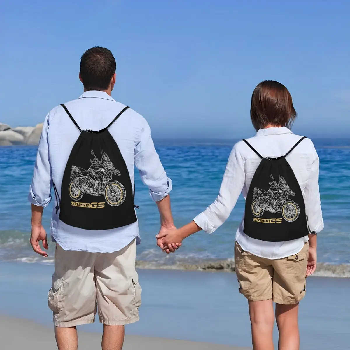 GS 1250 R 1250 Adventure Motorcycle Backpacks Casual Drawstring Bags Sports Bag Book Bags for Travel School
