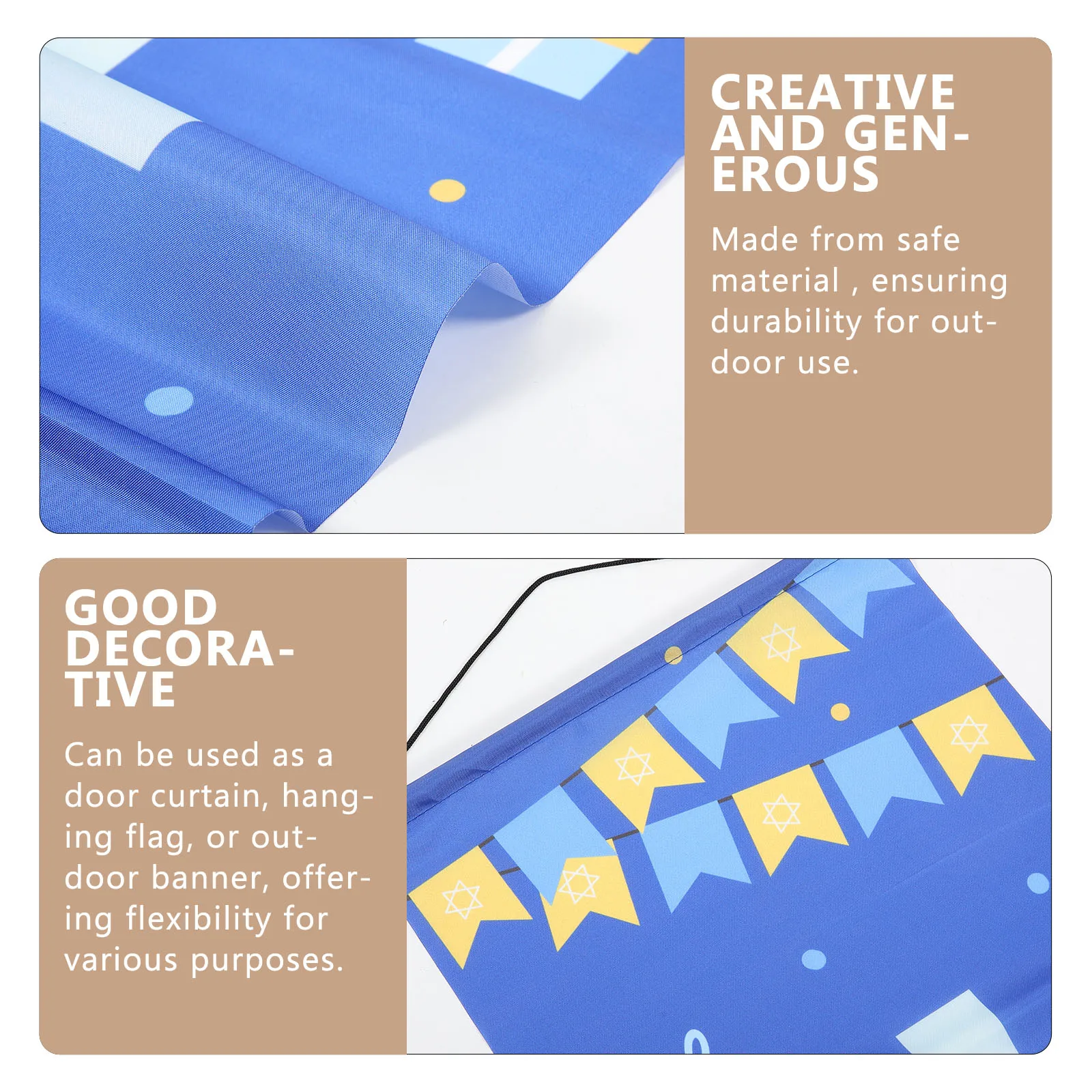 

Hanukkah Couplets Curtain Decorative Banners Holiday Party nament Front Front Door Couplet Porch Signs Outdoor Flags