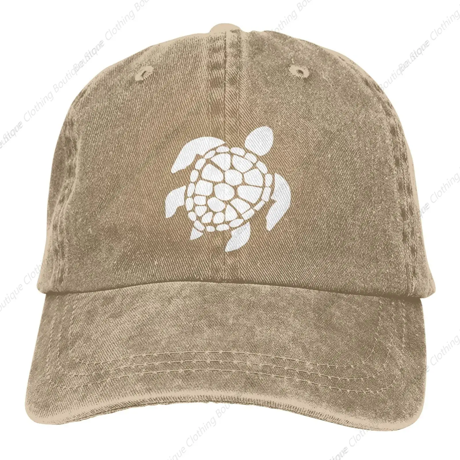 Women's Sea Turtle Baseball Cap, Adjustable Vintage Washed Hat for Women and Men Sand