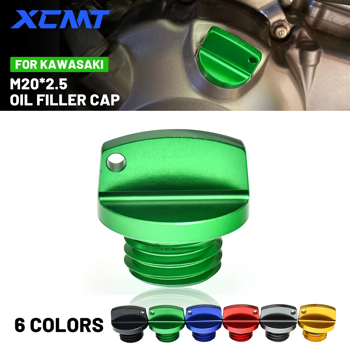 

M20*2.5 CNC Oil Filler Cap Plug For Kawasaki NINJA 250 400 400R 600R 650 ER 4N 6F 6N ZXR 750 750R Z650 KLX250 Moto Accessories