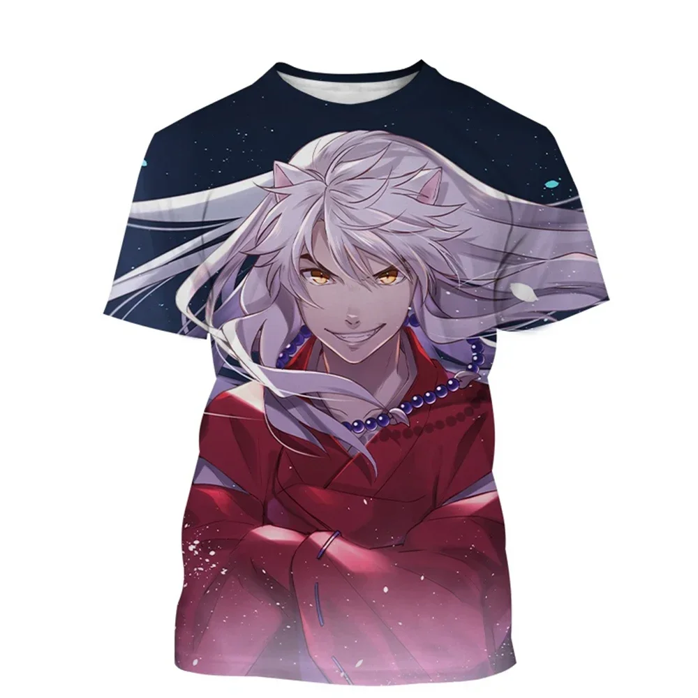 The Latest Style Anime Dog Night Eagle 3D Printed T-shirts for Men and Women, Harajuku Style Hip-hop Street Cool T-shirts