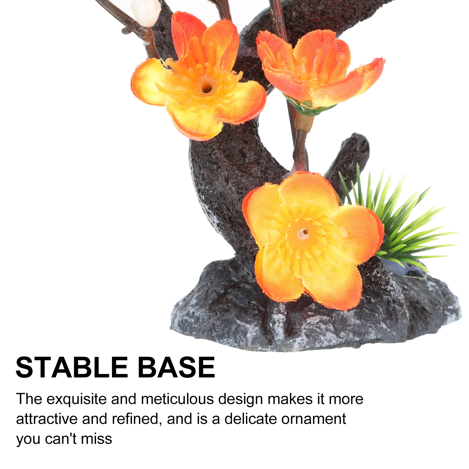 

2pcs Artificial Plum Blossom Dish Decor Plate Ornament For Sushi Cold Dish Restaurant Decoration Fake Plant Tableware Accessory