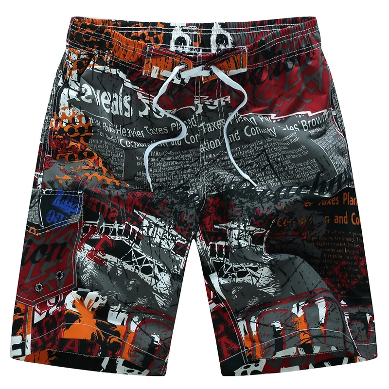 Summer Men\'s Beach Shorts Printing Casual Loose Hawaii Quick Dry Board Shorts Bermuda Surf Board Shorts Mens Short Pants