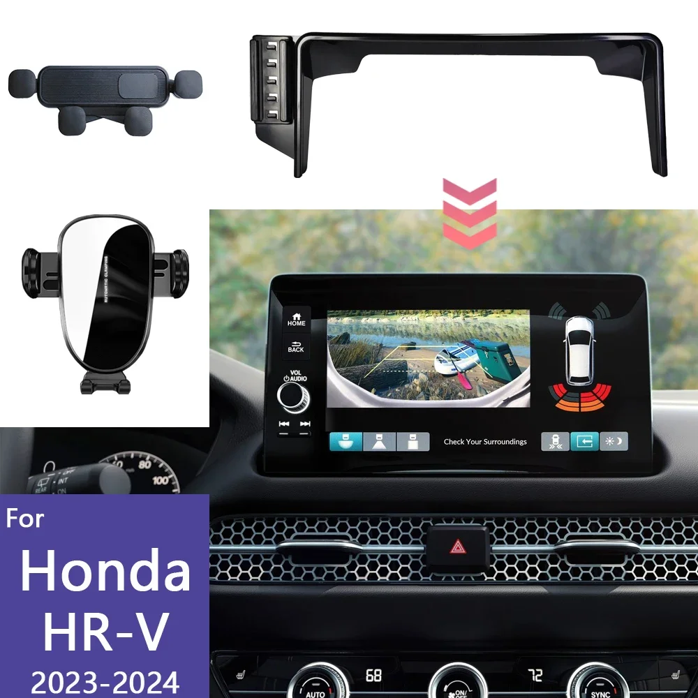 

For Honda HRV 2023 2024 9" Screen Panel Fixed Base Car Phone Holder Mobile Phone Mount Car Phone Wireless Charging Gravity Mount