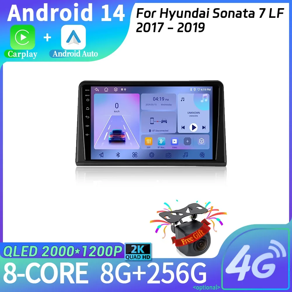 

Android 14 For Hyundai Sonata 7 LF 2017-2019 Multimedia Navigation Wireless Carplay Stereo Screen Car Radio