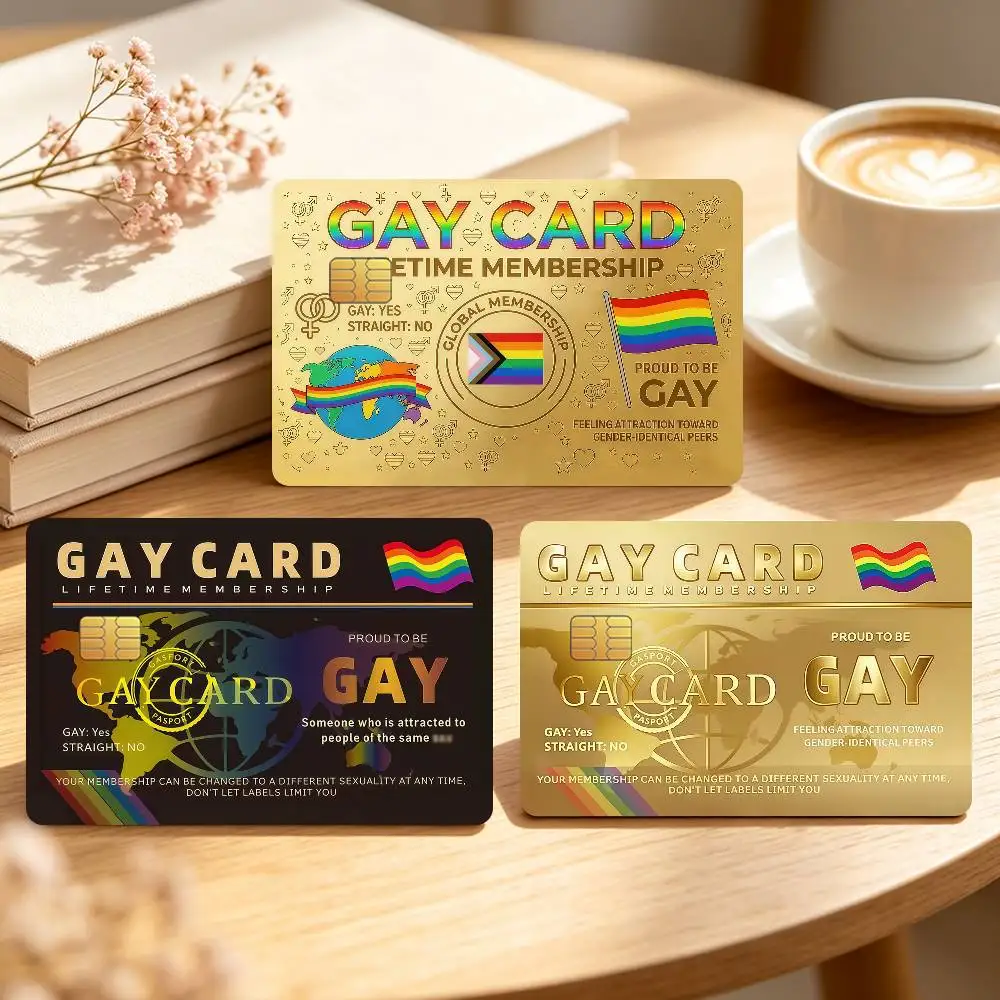 Gay Pride Lifetime Membership Credit Card Stickers For Bank Card Bus Metro Cards Waterproof Anti-Scratch Gift 4PCS
