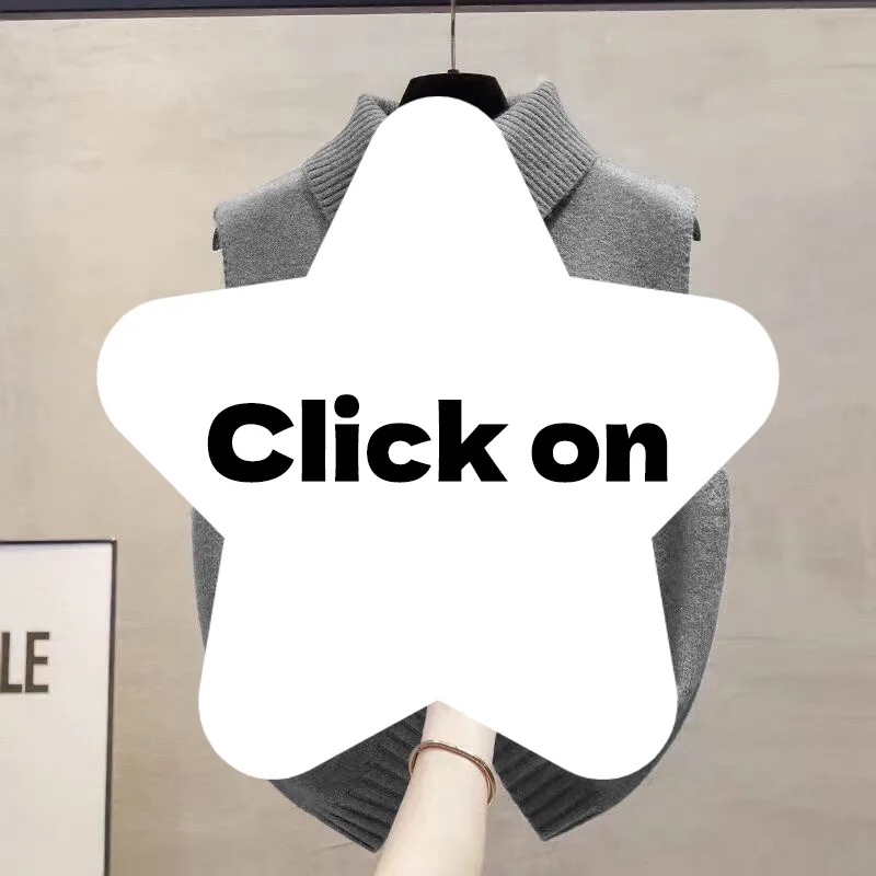 

Autumn Winter Korean Solid Color Lapel Sleeveless Versatile Casual Knitted Vest For Women