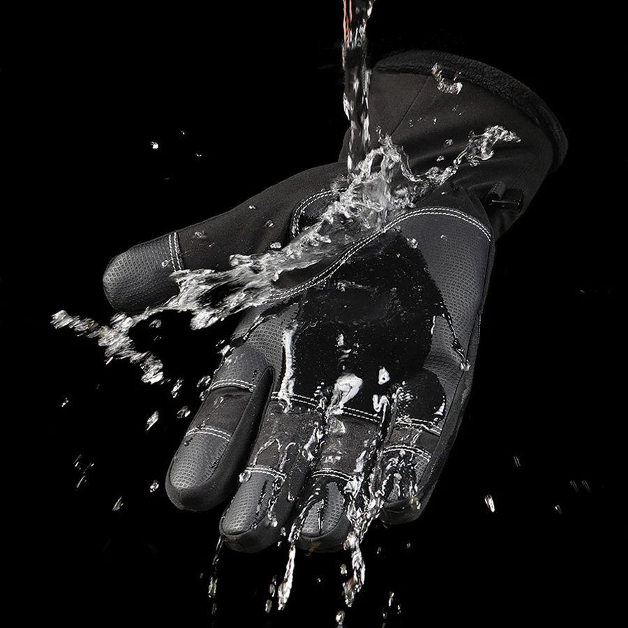 TRALOW قفازات الشتاء الدافئة للرجال والنساء شاشة تعمل باللمس مقاوم للماء عدم الانزلاق قفازات الثلج الحرارية لركوب الدراجات التنزه التزلج العمل