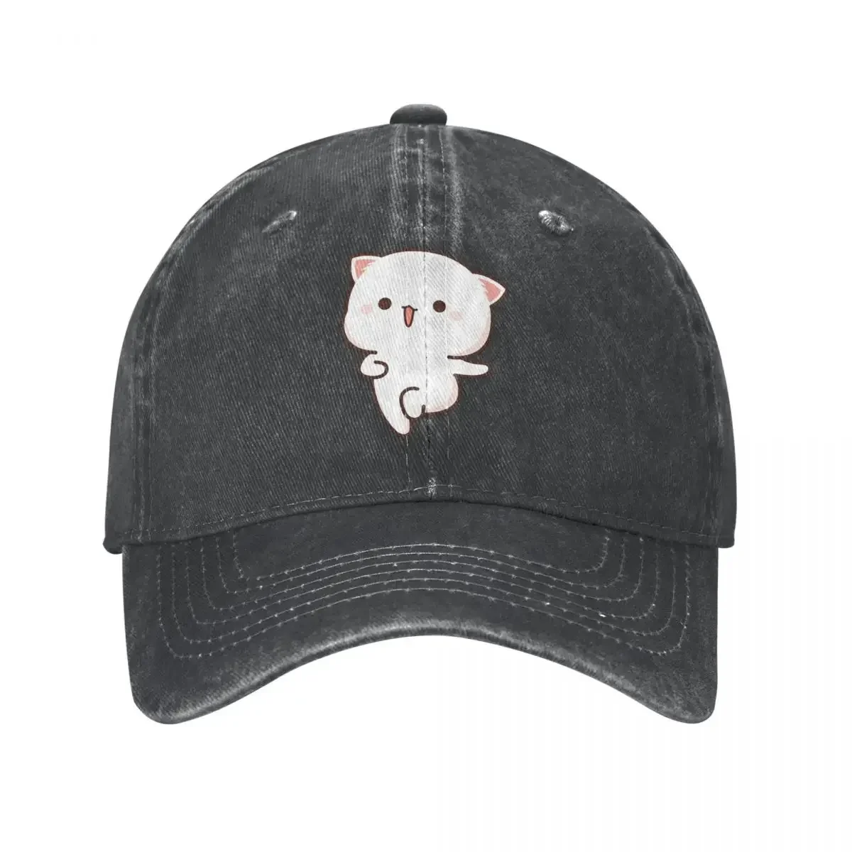 Peach And Goma Mochi Cat Skipping Baseball Cap cowboy hat Peaked cap Cowboy Bebop Hats Men and women hats