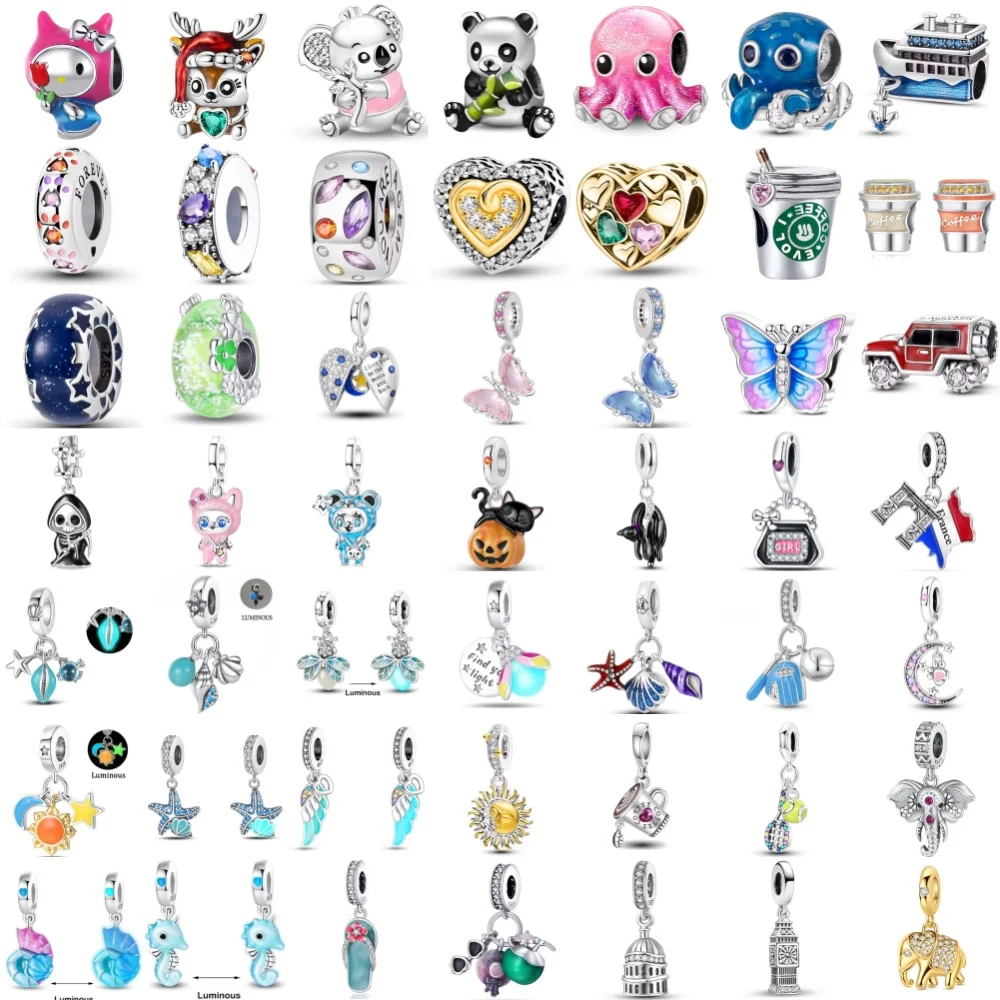 

2026 Hot Selling 925 Silver,Octopus,Panda Beads,Butterfly,Firefly Pendant Original Bracelet DIY Accessories Exquisite Jewelry ﻿