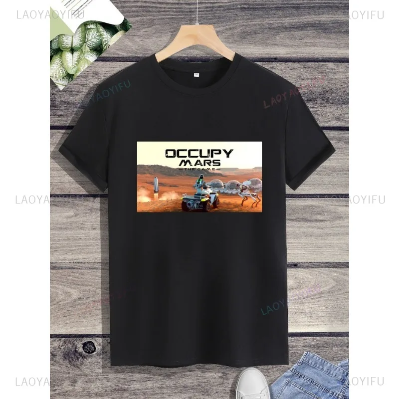 Casual Classic New Arrival Spacex T Shirt  Fashion Personality Creative Printed T-shirt Top   Male Short-sleev