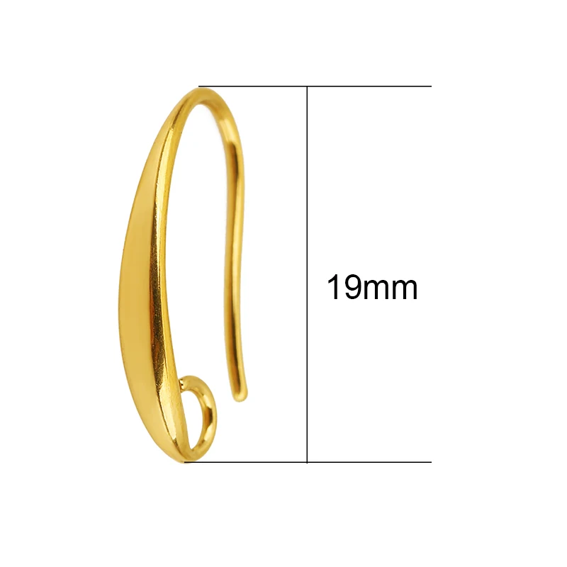 4pcs Never Fade PVD Stainless Steel Earring Hooks Clasp Bulk Anti Allergy Earring Making Earing Wires For Diy Jewelry Findings