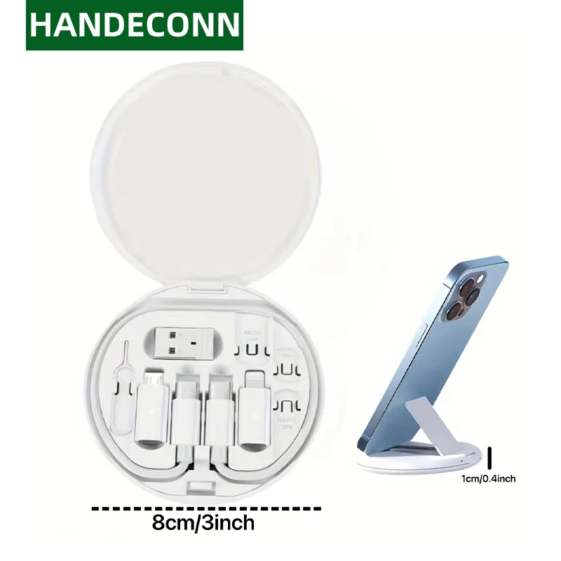 60W Fast Charging Multi-Functional Cable Storage Box Set with Phone Stand and Multi-Port Adapter for iPhone and Samsung - Image 6