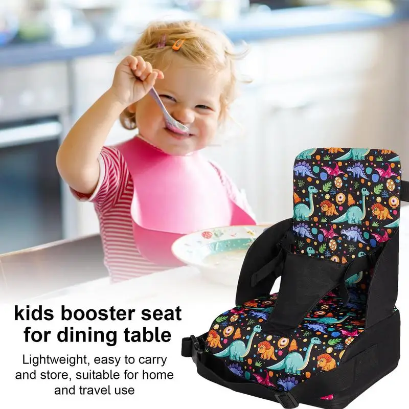 Asiento de refuerzo para silla de cocina, cojín de asiento de aumento de altura ajustable, alfombrilla de apoyo antideslizante para comer en niños