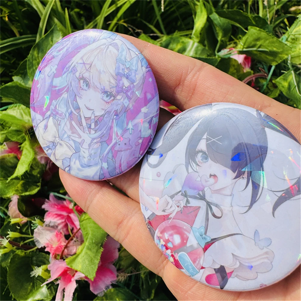 58 مللي متر لعبة المحتاجة فتاة جرعة زائدة المطر Ame تأثيري حلي شارة دبوس SPTE صفيح بروش الدعامة #3