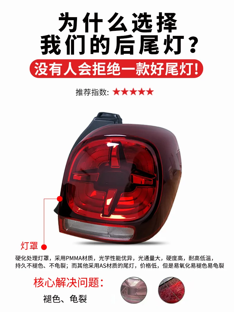 1pcs car bumper tail light for Renault Clever taillight Taillamp 2020~2023y car accessories for Renault Clever fog lamp