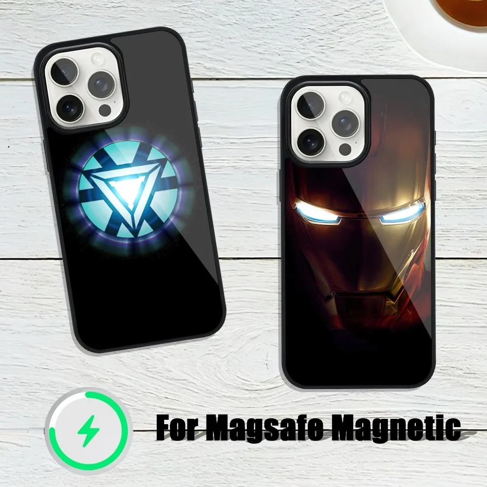 Movie I-Iron M-Man Cool Phone Case For iphone 13 Plus 12 14 Mini 11 Max 15 Pro Magsafe Magnetic Wireless Charging Shell