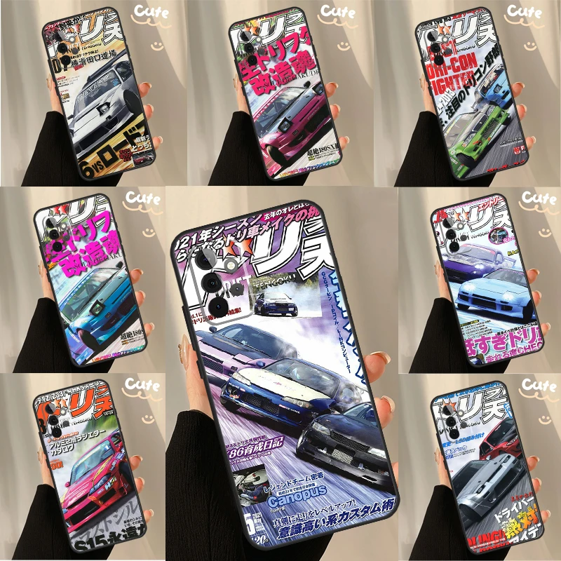 JDM Magazine Case For Samsung Galaxy A14 A24 A34 A54 A12 A22 A32 A52 A72 A51 A71 A13 A33 A53 A73 Coque