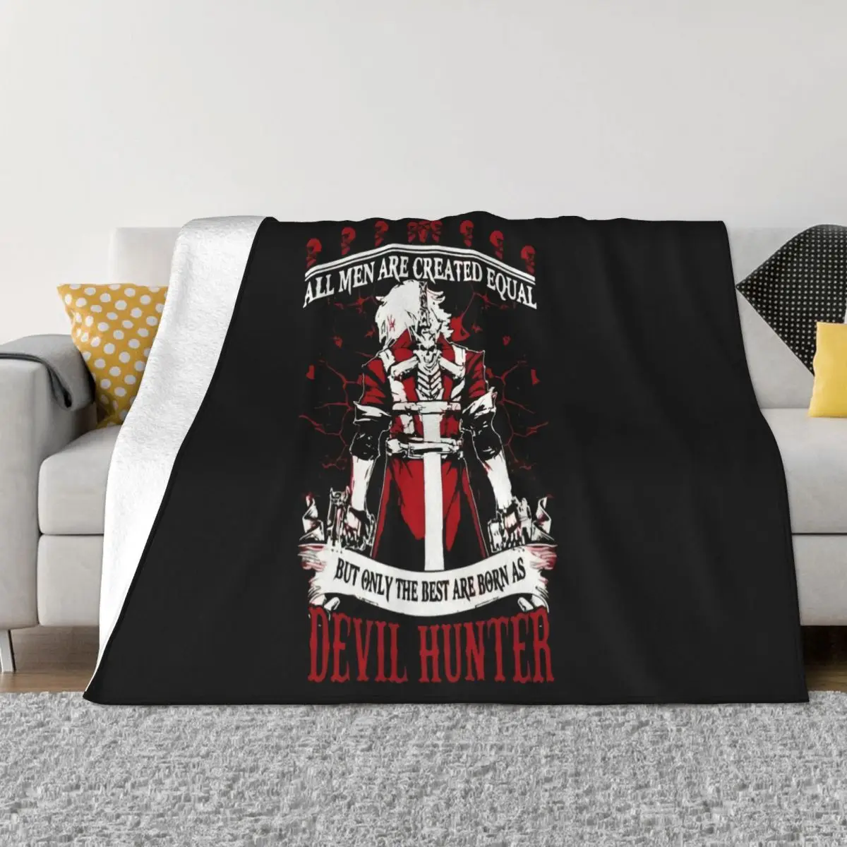 Devil Hunter The Best Are Born As May Cry Hunt Dmc Unisex Black Adult Formal Throw Blanket