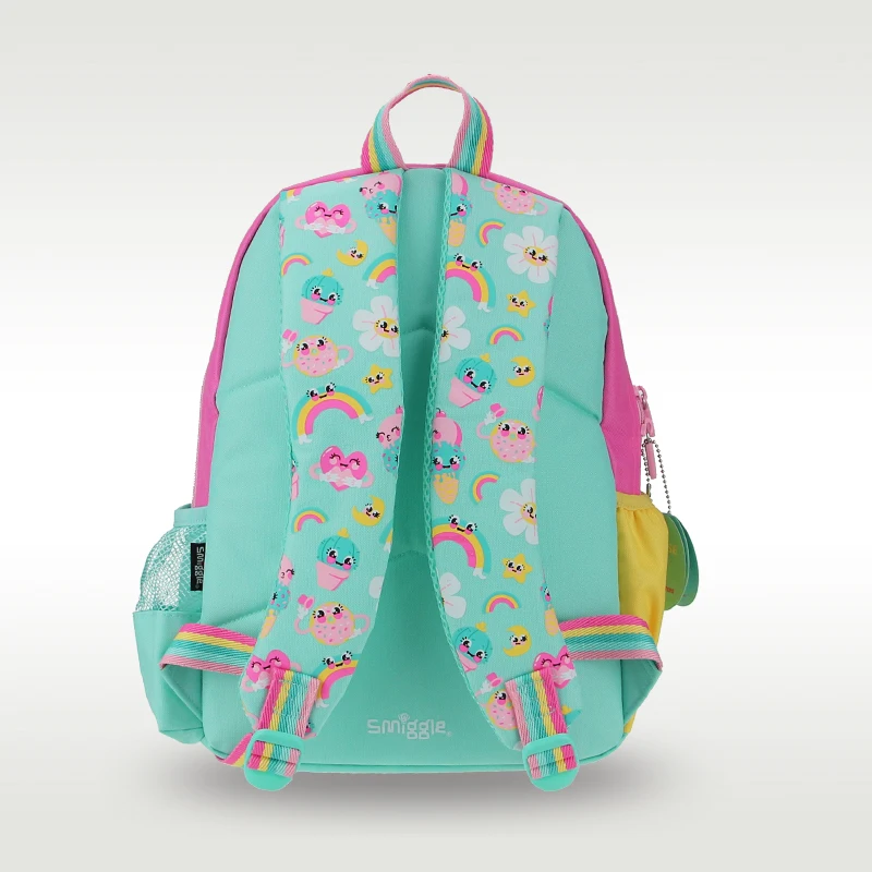 Smiggle-mochila escolar con estampado de girasoles para niños, bolso escolar original de alta calidad para niñas de 3 a 6 años, 14 pulgadas,