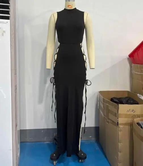 

2025 Sexy Strap Dress Nightclub Evening Dress Personalized Fashion Dress Hip Wrapping Dress Women's Skinny Party Dresses