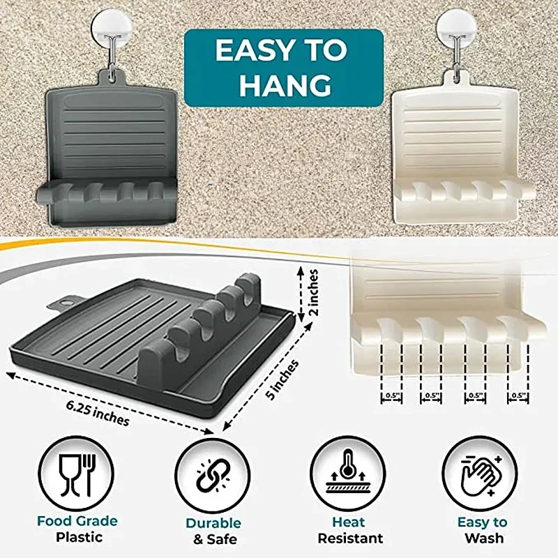 [Hot Sales] 1Pcspatula Rack Pot Lid Rack Shelves Counter Top Shovel Spoon Shelf Soup Spoon Pad Put Soup Spoon Chopsticks Holder
