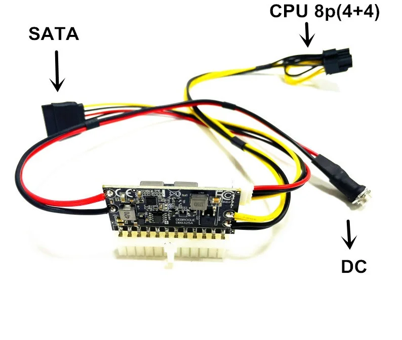 DB9325A-300W High Power DC 12V 6pin male / female input DC-ATX PSU Pico ATX Switch Mining 24pin MINI ITX DC ATX PC Power Supply