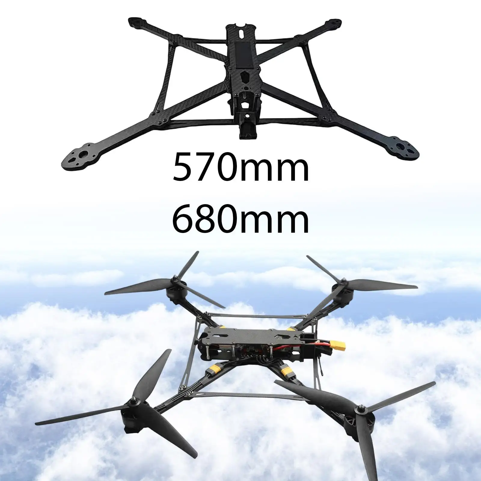

Quadcopter Frame with Arms,Replacement Racing Drone Accessories for Repairing Senior Players