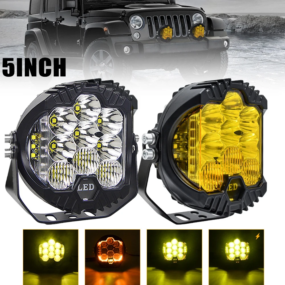 

5 inch Car Auxiliary Light Led Sport Lights For Offroad 4X4 SUV Truck Work Lights Super LED Headlight Driving Lamp Automobile