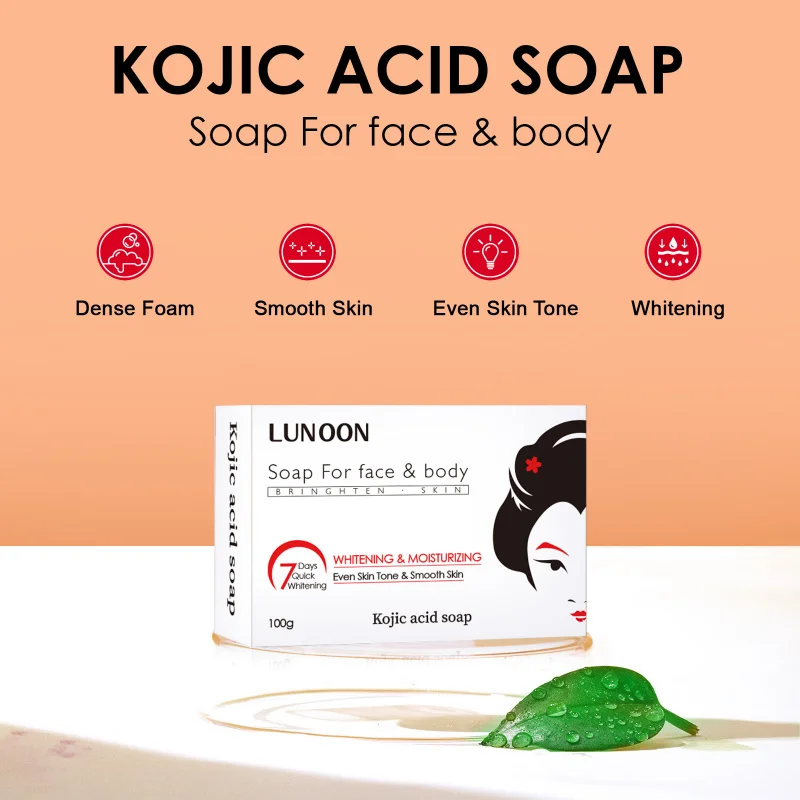 

Kojic Acid Soap Hydrating Brightening Facial Cleansing Bar Moisturizes Skin Handmade Essence Soap