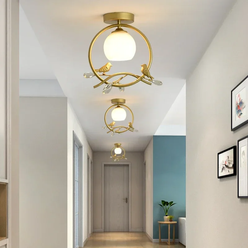 

Nordic Corridor Ceiling Lamp Hall Entrance Cloakroom Lamp Corridor Bar Balcony Lighting Creative Bird Chandelier