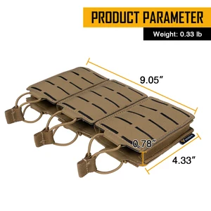 حقيبة IDOGEAR التكتيكية LSR 556 Mag Triple Mag Carrier MOLLE حقيبة قطع بالليزر 3567 أعلى 6 مبيعات 556 ذخيرة مزيفة - رقم 4