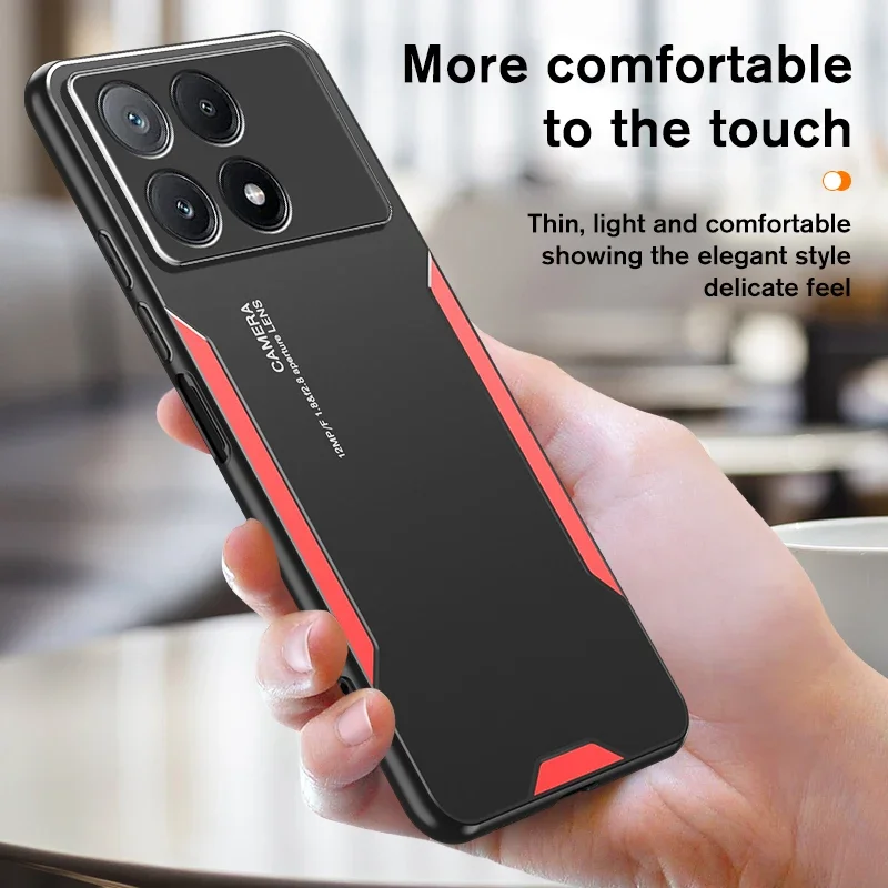 For Xiaomi Poco X6 Pro 5G Case Luxury Aluminum Alloy Protective Back Cover PocoX6 Poko Little X6Pro X 6 Pro 6X